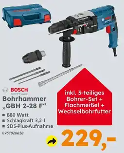 Globus Baumarkt BOSCH Bohrhammer ,GBH 2-28 F❝ Angebot