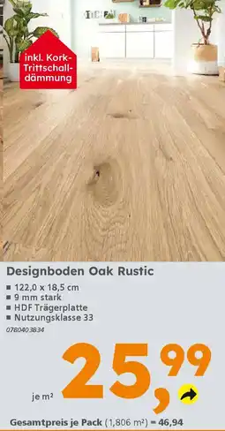 Globus Baumarkt Designboden Oak Rustic Angebot