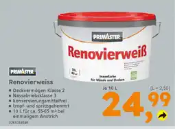 Globus Baumarkt PRIMASTER Renovierweiss Angebot