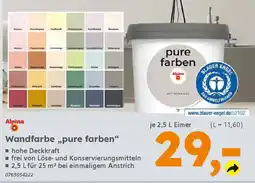 Globus Baumarkt Alpina Wandfarbe „pure farben" Angebot