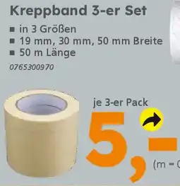 Globus Baumarkt Kreppband 3-er Set Angebot
