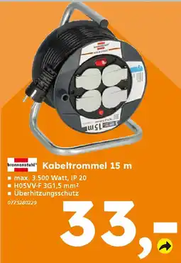 Globus Baumarkt brennenstuhl Kabeltrommel 15 m Angebot