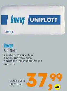 Globus Baumarkt KNAUF Uniflott Angebot