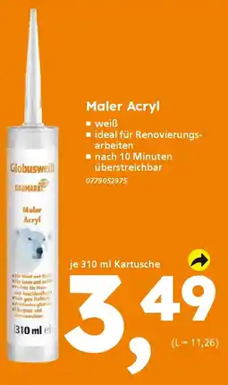 Globus Baumarkt Globusweiß Maler Acryl Angebot