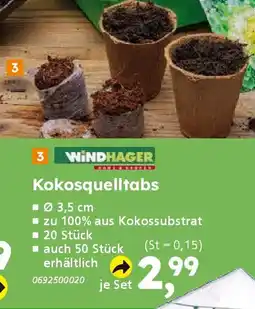 Globus Baumarkt WINDHAGER Kokosquelltabs Angebot