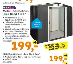 Globus Baumarkt DURAMAX Metallgerätehaus „Eco Shed 6x6" Angebot