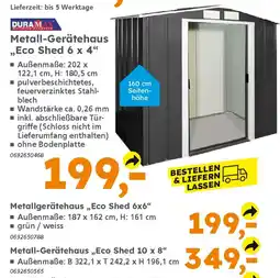 Globus Baumarkt DURAMAX Metall-Gerätehaus „,Eco Shed 10 x 8" Angebot