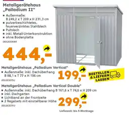 Globus Baumarkt DURAMax Metallgerätehaus „Palladium Vertical Double" Angebot