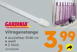 Globus Baumarkt GARDINIA Vitragenstange Angebot