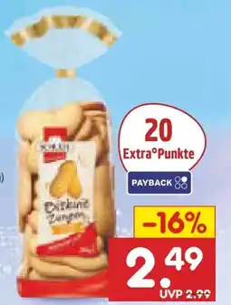 Netto Marken-Discount Schulte Feingebäck Biskuitzungen Angebot