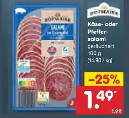 Netto Marken-Discount Hofmaier Käsesalami Angebot