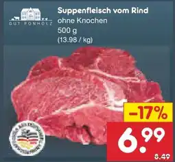 Netto Marken-Discount Gut Ponholz Suppenfleisch vom Rind Angebot