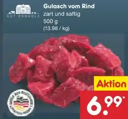 Netto Marken-Discount Gut Ponholz Gulasch vom Rind Angebot
