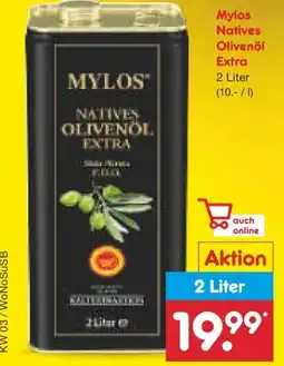 Netto Marken-Discount Mylos Bio natives Olivenöl extra Angebot