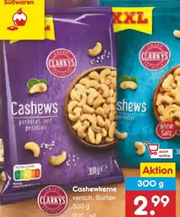 Netto Marken-Discount Clarky's Cashewkerne XXL Angebot