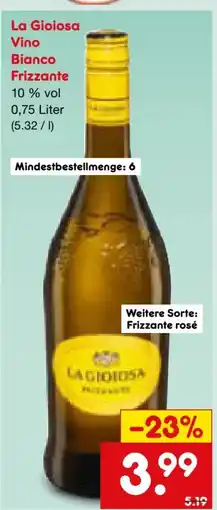 Netto Marken-Discount La Gioiosa Bianco Vino Frizzante Angebot