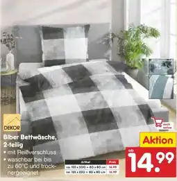 Netto Marken-Discount Dekor Biber-Bettwäsche Angebot