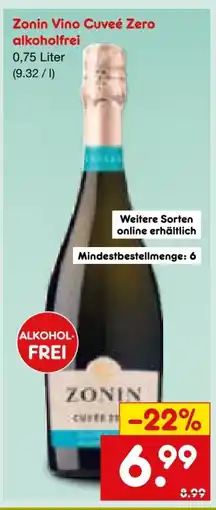 Netto Marken-Discount Zonin Vino Cuveé Zero Angebot
