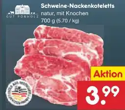 Netto Marken-Discount Gut Ponholz Schweine-Nackenkoteletts Angebot
