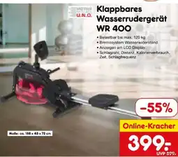 Netto Marken-Discount Motive Fitness by U.N.O. Klappbares Wasserrudergerät WR 400 Angebot