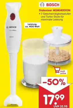 Netto Marken-Discount Bosch Stabmixer MSM14200N Angebot