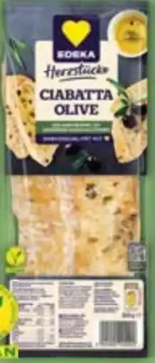 E-Center Edeka Herzstücke Ciabatta Olive Vegan Angebot