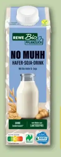 REWE Rewe Bio Pflanzlich No Muhh Hafer-Soja-Drink Angebot