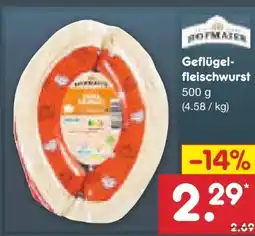 Netto Marken-Discount Hofmaier Geflügelfleischwurst Angebot