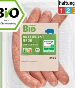 REWE Center Einfach Bio Grobe Bratwurst Angebot