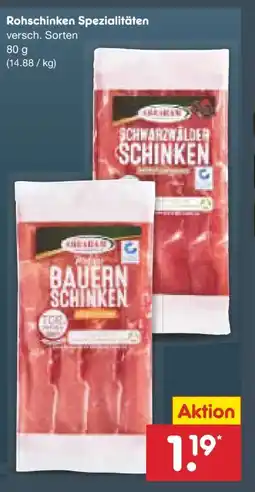 Netto Marken-Discount Abraham Rohschinkenspezialitäten Angebot
