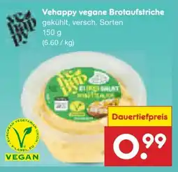 Netto Marken-Discount vehappy vegane Brotaufstriche Angebot