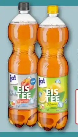 REWE Center ja! Eistee Pfirsich Angebot