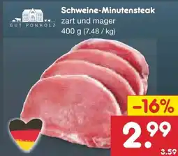 Netto Marken-Discount Gut Ponholz Schweine-Minutensteaks Angebot