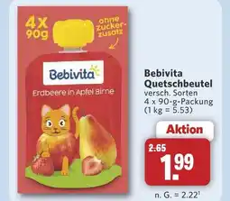Combi Bebivita quetschbeutel erdbeere in apfel birne Angebot