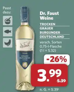 Combi Dr. faust grauer burgunder trocken Angebot