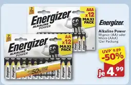 Combi Energizer alkaline power mignon (aa) Angebot