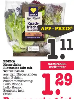 E-Center Edeka herzstücke blattsalat mix mit wurzelballen Angebot