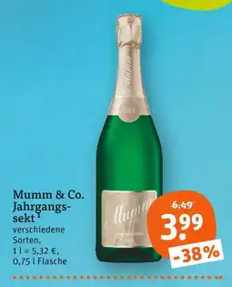 tegut Mumm & co. jahrgangssekt Angebot