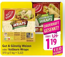 E-Center Gut & günstig tortilla weizen wraps Angebot