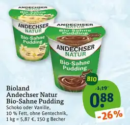 tegut Andechser natur bio-sahne pudding Angebot