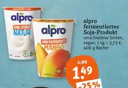 tegut Alpro fermentiertes soja-produkt natur Angebot