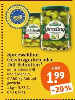 tegut Spreewaldhof gewürzgurken Angebot