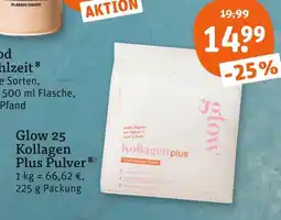 tegut Glow 25 kollagen plus pulver Angebot