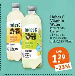 tegut Hohes c vitamin water orange maracuja Angebot