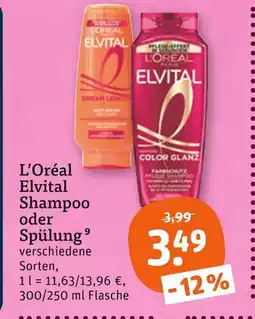tegut L'oréal elvital shampoo Angebot
