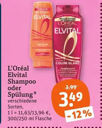 tegut L'oréal elvital shampoo Angebot