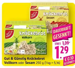 Edeka Gut & günstig knäckebrot vollkorn Angebot