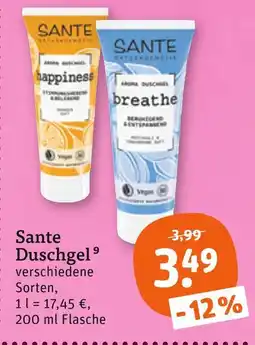 tegut Sante duschgel happiness Angebot