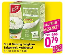 Edeka Gut & günstig langkorn spitzenreis kochbeutel Angebot