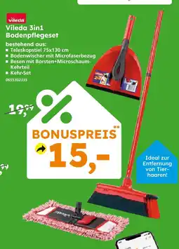 Globus Baumarkt Vileda 3in1 bodenpflegeset Angebot